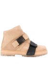 RICK OWENS BUCKLE DETAIL BOOTS