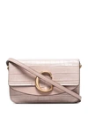 CHLOÉ CHLOÉ MINI C RING SHOULDER BAG - 粉色