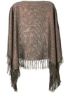 BRUNELLO CUCINELLI METALLIC PONCHO