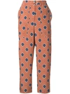 ALBERTO BIANI ALBERTO BIANI GEOMETRIC PRINT TROUSERS - BROWN