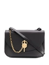 Jw Anderson Metallic Lock Crossbody Bag In Black