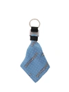 AMIRI AMIRI HOLLYWOOD BLUE SILK KEYCHAIN,AKSLK-KEY B