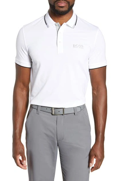 Hugo Boss Paddy Pro Regular Fit Polo Shirt In White