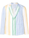 THOM BROWNE Striped Linen Sack Sport Coat