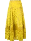 ROSIE ASSOULIN ROSIE ASSOULIN 花卉印花中长半身裙 - 黄色