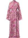 GIAMBATTISTA VALLI FLORAL FLARED MAXI DRESS