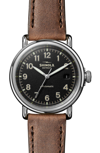 SHINOLA RUNWELL AUTOMATIC LEATHER STRAP WATCH, 40MM,S0120141487