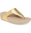 Fitflop Lulu Flip Flop In Artisan Gold Leather