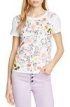 ALICE AND OLIVIA RYLYN EMBROIDERED & APPLIQUED COTTON TEE,CC904V30009