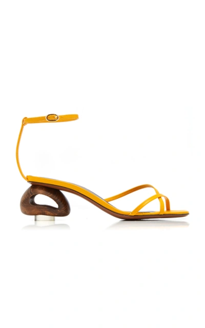 Neous Phippium Leather Sandals In Yellow