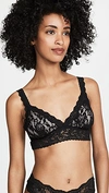 Hanky Panky Signature Lace Padded Crossover Bralette In Black