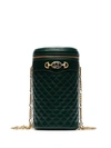 Gucci Quilted Leather Chain Bag In Green