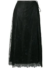 ALEXA CHUNG ALEXA CHUNG LACE MIDI SKIRT - BLACK