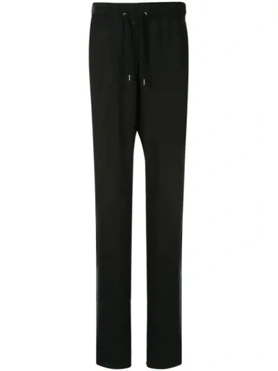 Giorgio Armani Drawstring Waist Trousers In Black
