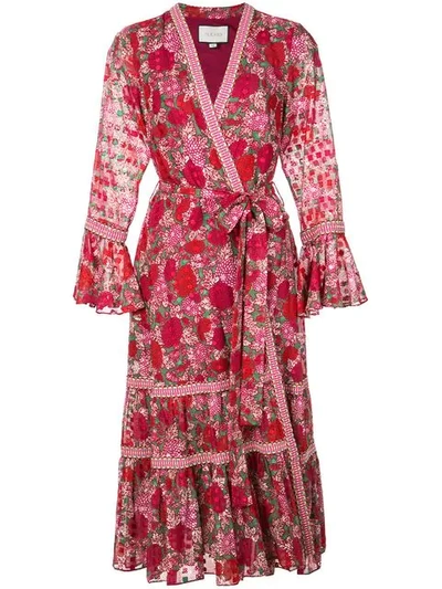 Alexis Marcas Floral-print Cotton Dress In Pink