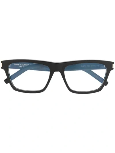 Saint Laurent Eyewear 长方形框眼镜 - 黑色 In Black