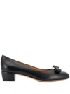 Ferragamo Bow-tie High Heels In Black