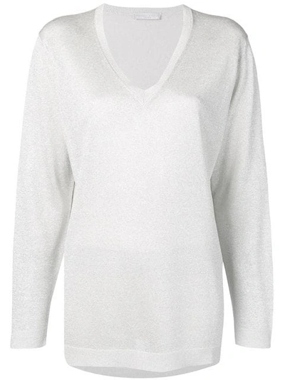 Fabiana Filippi V-neck Jumper In White