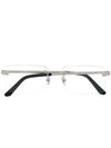 Cartier Rectangular Frameless Glasses In Silver