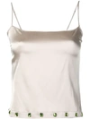 PRISCAVERA EMBELLISHED SATIN CAMISOLE