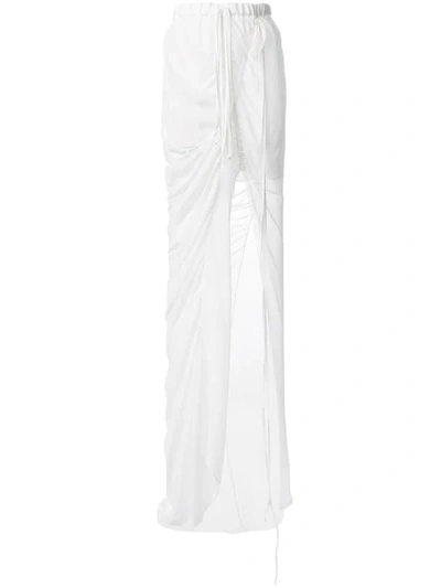 Vera Wang Draped Skirt In White