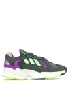 Adidas Originals Women's Yung 1 Shoes In Legend Ivy / Hi-res Yellow / Active Purple In Grey