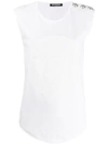 BALMAIN BALMAIN MEDALLION PRINT TANK TOP - WHITE