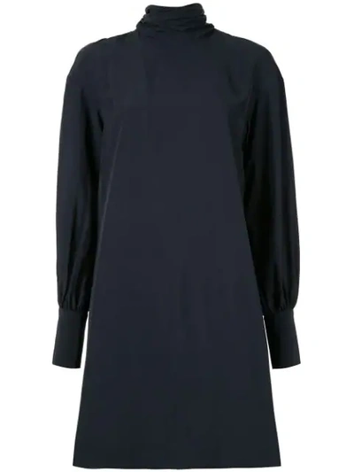 Co High Neck Tunic In Blue