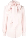 MARC JACOBS MARC JACOBS PUSSY BOW SHIRT - PINK