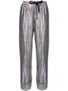 ROLAND MOURET METALLIC CROPPED TROUSERS