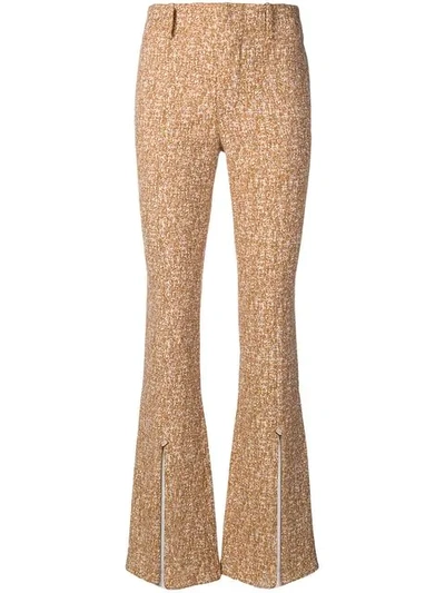 Chloé Tweed Flared Trousers In 205