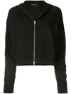 ANDREA YA'AQOV ANDREA YA'AQOV CROPPED HOODED SWEATSHIRT - 黑色