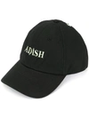 ADISH ADISH EMBROIDERED BASEBALL CAP - BLACK