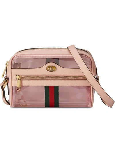 Gucci Ophidia迷你透明斜挎包 - 粉色 In Pink