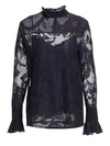 SEE BY CHLOÉ Lace Overlay Long-Sleeve Blouse