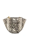 Wandler Python Print Tote Bag - Black In Black