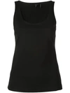 THEORY THEORY SCOOP NECK VEST - BLACK