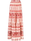 JOHANNA ORTIZ PRINTED TIERED MAXI SKIRT