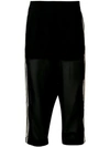 ADIDAS ORIGINALS ADIDAS CROPPED TRACK TROUSERS - BLACK