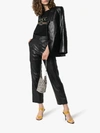 MARKOO MARKOO THE DRAPED LEATHER TROUSERS,S19350L01BLACK13501309