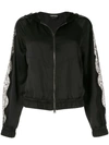 TOM FORD FLORAL LACE INSERTS HOODED JACKET