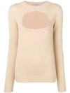 PRADA CASHMERE CUT OUT DETAILED SWEATER