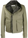 GIVENCHY GIVENCHY LAYERED BIKER JACKET - GREEN