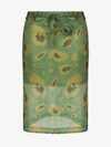 ASAI ASAI GHOST CAMO GLEAM COTTON-GAUZE PENCIL SKIRT,SS19S08GREENGOLD13704594