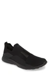 Apl Athletic Propulsion Labs Men's Techloom Bliss Knit Slip-on Sneakers In Black/ Black