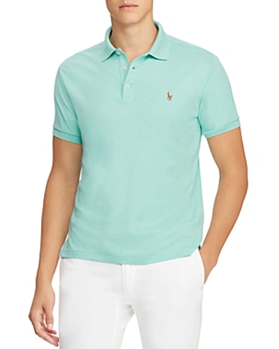 Polo Ralph Lauren Men's Custom Slim Fit Soft Touch Cotton Polo, Created For Macy's In Caribbean Green Heather