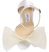 Jimmy Choo Aveline 100 Bow-embellished Grosgrain Sandals In Ivory