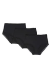 Natori Bliss 3-pack Cotton Full Briefs In Black