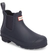 Hunter 'original' Waterproof Chelsea Rain Boot In Navy
