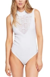 Free People On Point Bodysuit In White
